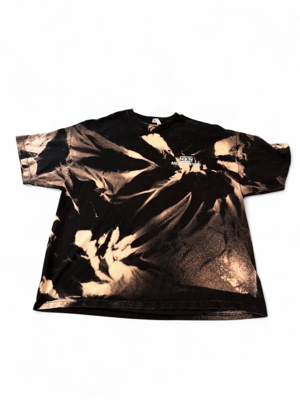 Men 3XL shirt Nexen Tire black tie dye cotton t shirt